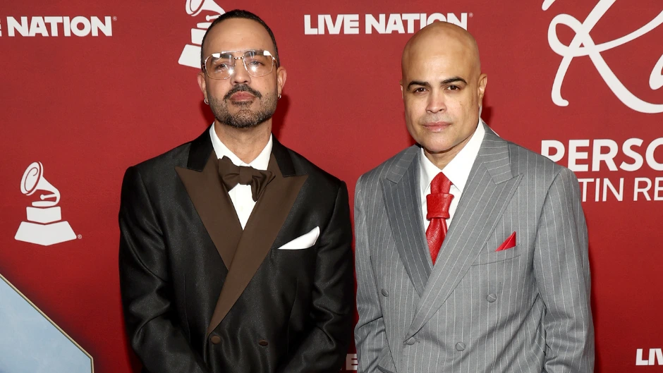 Danny Flores (right) and Coast City producing partner Jean Rodriguez.  Photo courtesy of The Latin Recording Academy/Getty Images ©2025.