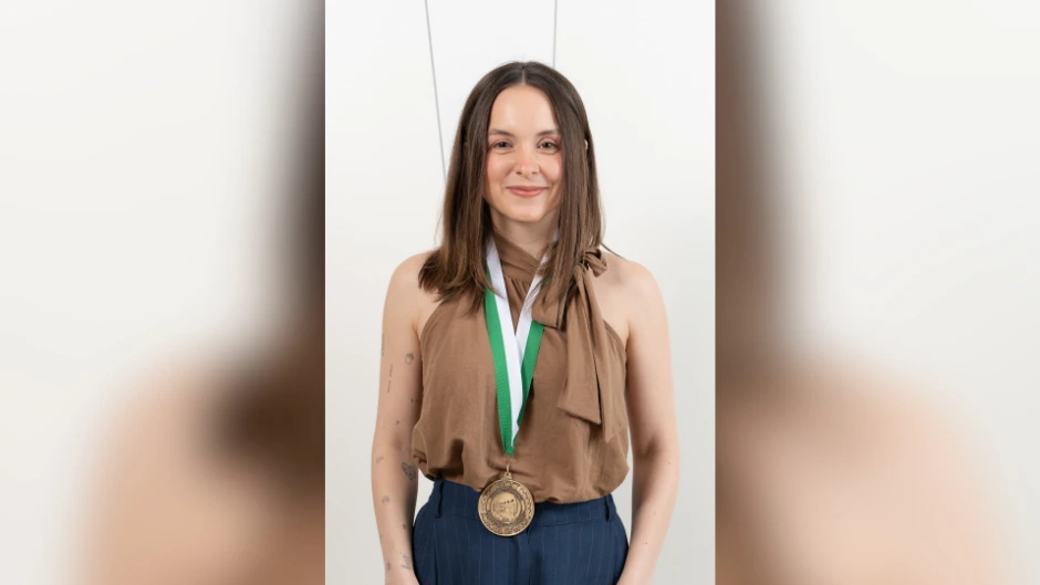 Frost School Alumna Natalia Ramirez was awarded a Frost School Centennial Medal at last April's Centennial Celebration. Photo by Samuel Leon/courtesy Frost School of Music.