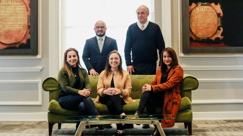 Professor John Rooney (back row, right) with the faculty of the University of Rosario