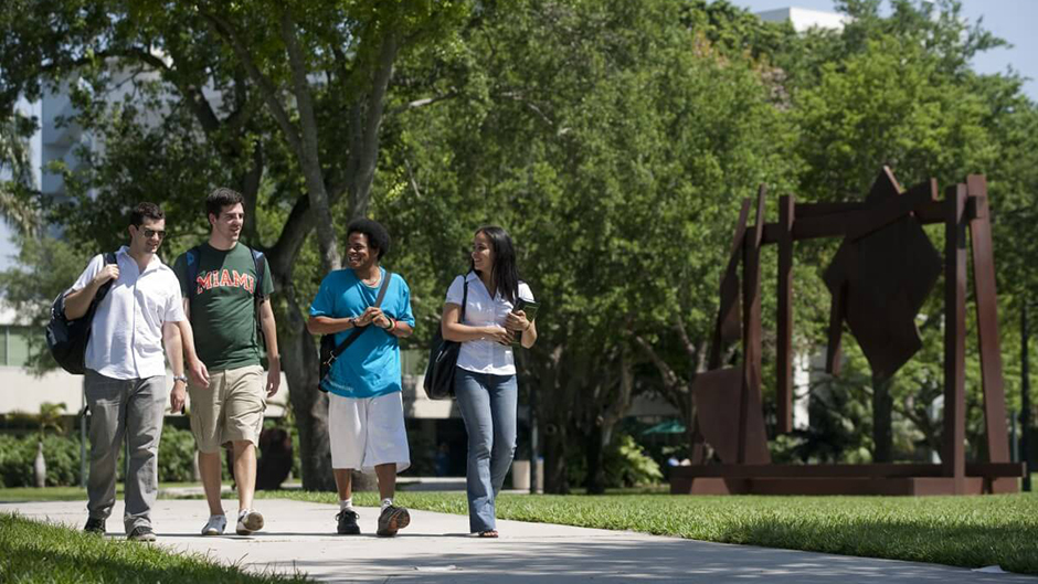UM Law students walking on campus