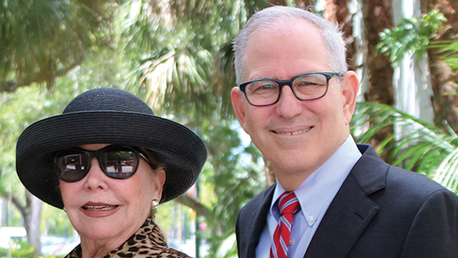 Picture of Carole Gerstein with nephew Craig Coller, J.D. '79