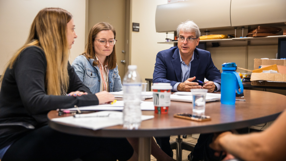 Director Craig Trocino with Innocence Clinic students