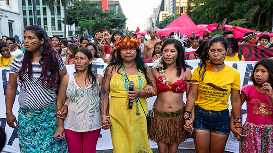 Indigenous Women marching