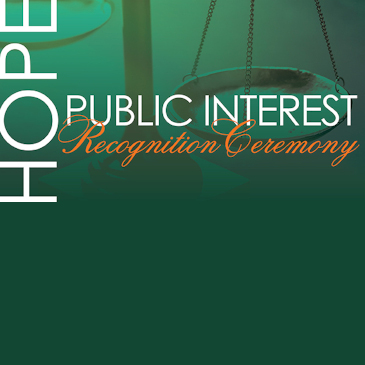 Hope Public Interest Ceremony Banner