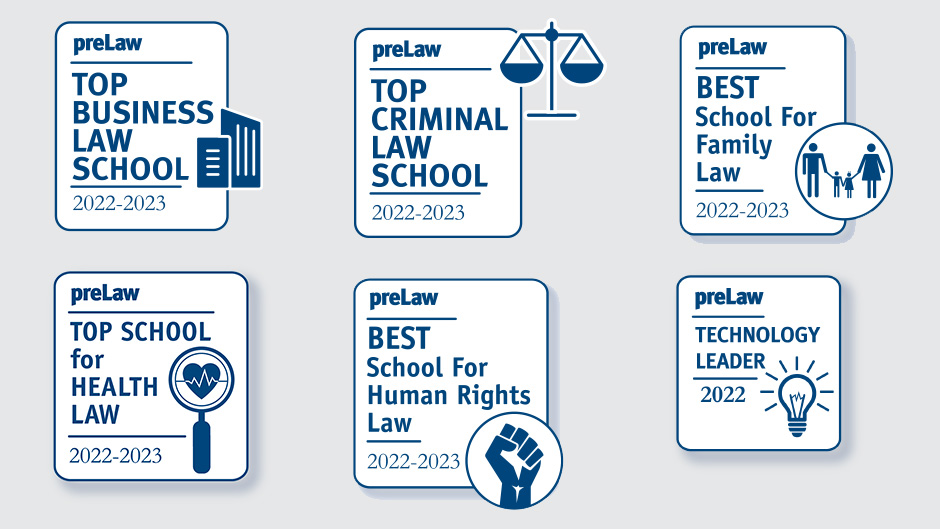 ‘A’ Grades Awarded to Miami Law for Business, Criminal, Family, Health, Human Rights, Technology Law from PreLaw Magazine 