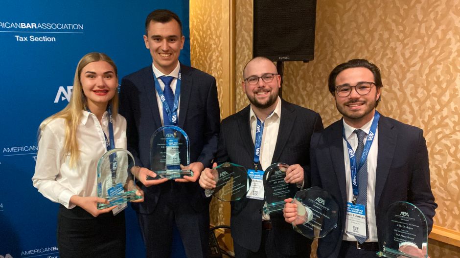Miami Law Teams Win First and Second Place in the ABA Tax Section’s Law Student Tax Challenge   