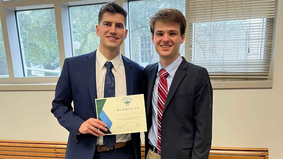 Miami Law Comes in 2nd at the 10th Annual Tulane Professional Football Negotiation Competition