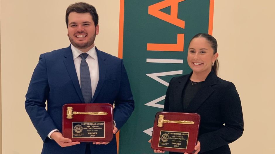 Winners of the John T. Gaubatz moot court competition revealed