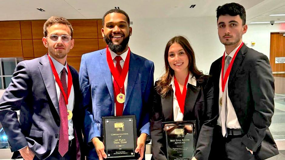 Miami Law’s trial team wins the Honorable E. Earle Zehmer Memorial Mock Trial Competition