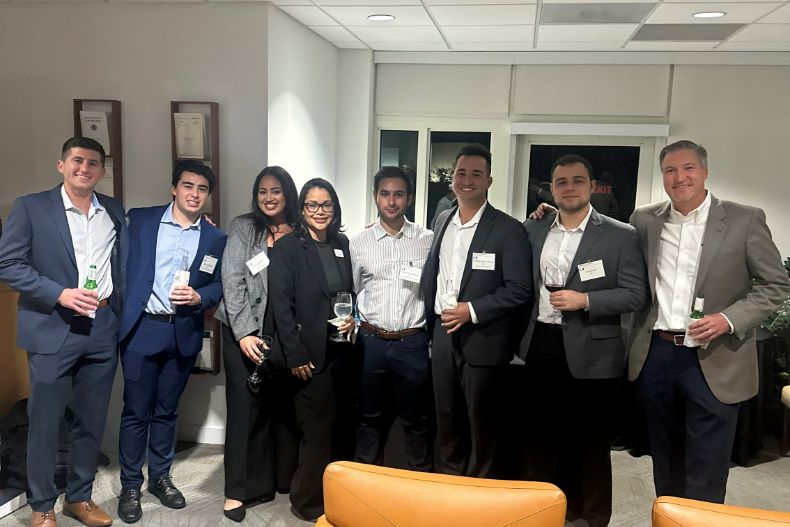 The School of Law's Business Law Review held its annual fireside chat