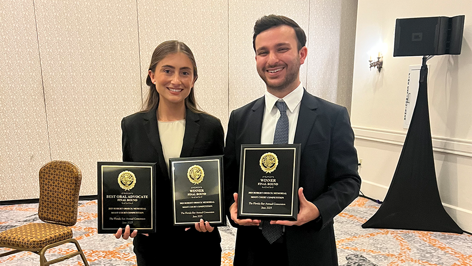 Win at Orseck Moot Competition highlights students’ oral advocacy skills
