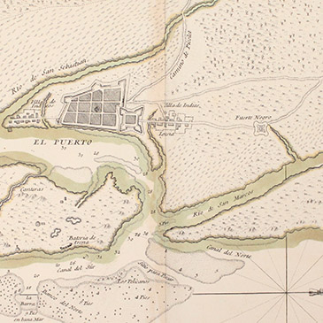 This 1783 map detail features Fort Mose, an Underground Railroad destination in St. Augustine, Florida