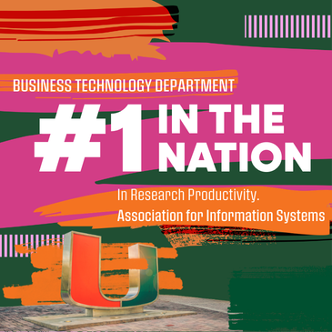 Business Technology Department Ranked No. 1 in the Nation for Research Productivity  